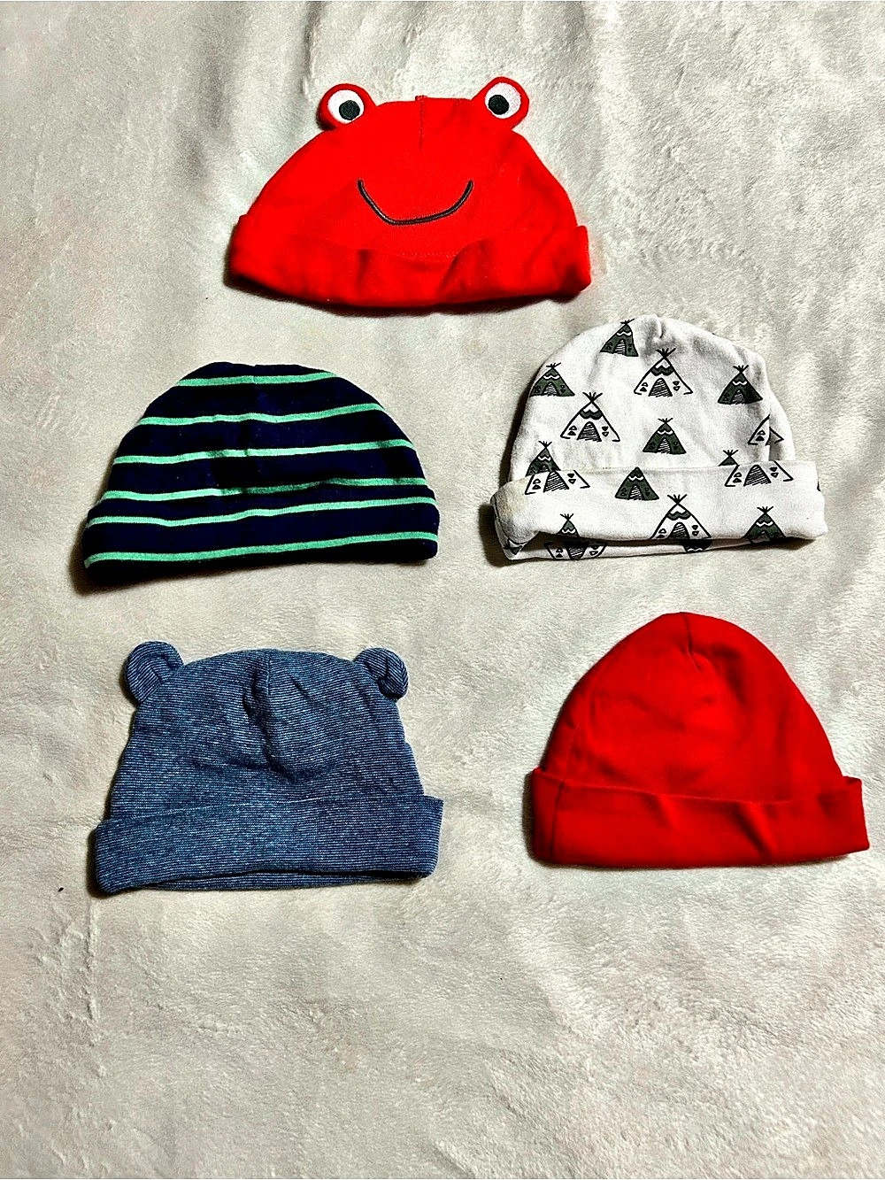 Mixed brands Baby Hats Set Cotton 0-6M